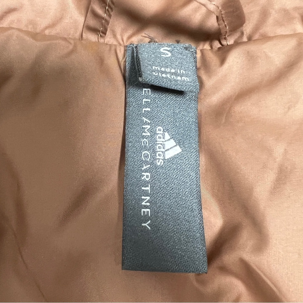 Adidas by Stella McCartney Tan Hooded Puffer Jacket, Size Small - Picture 13 of 16